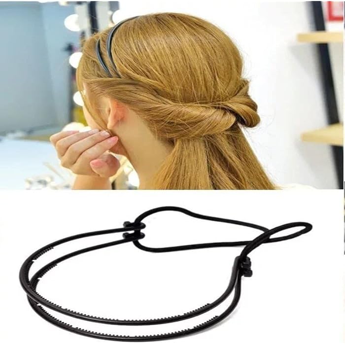 Double Plastic Headband with Elastic - Women - Image 2